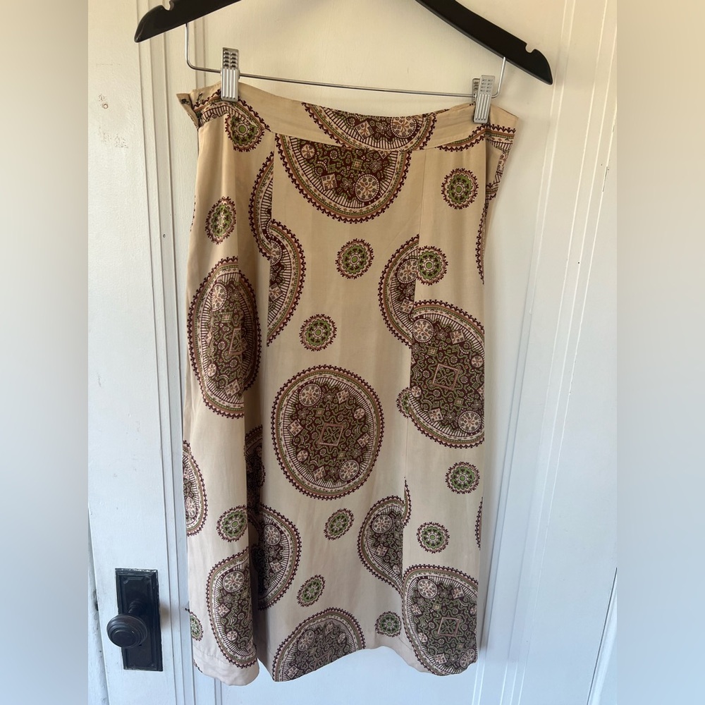 70’s paisley silk skirt